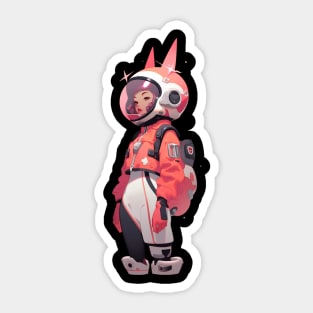 Anime Astronaut Girl Sticker